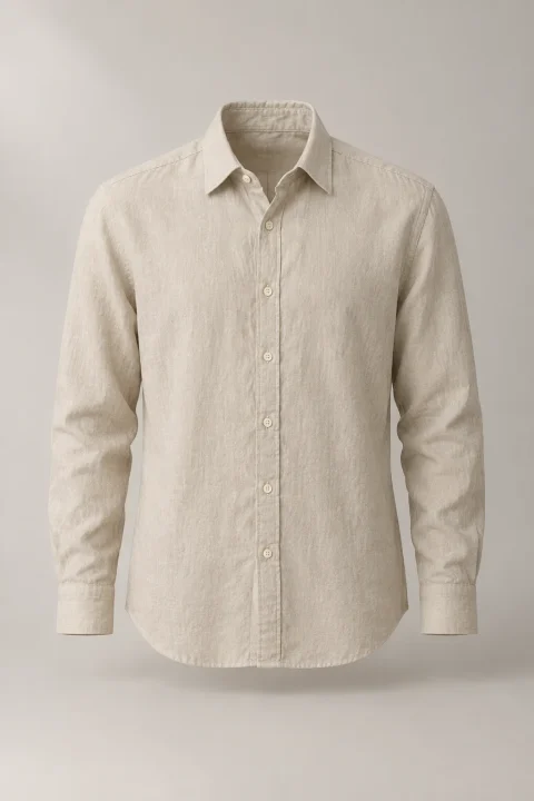 Airy Linen Shirt in Oat