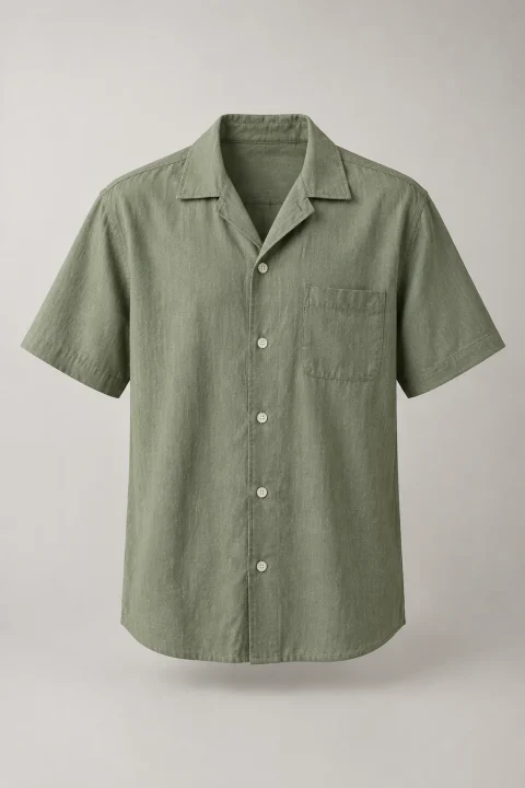Camp Collar Shirt in Sage