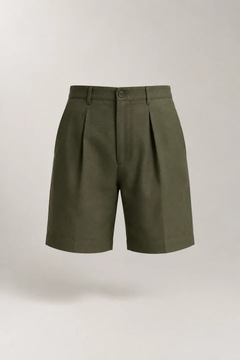 Everyday Tailored Shorts in Olive