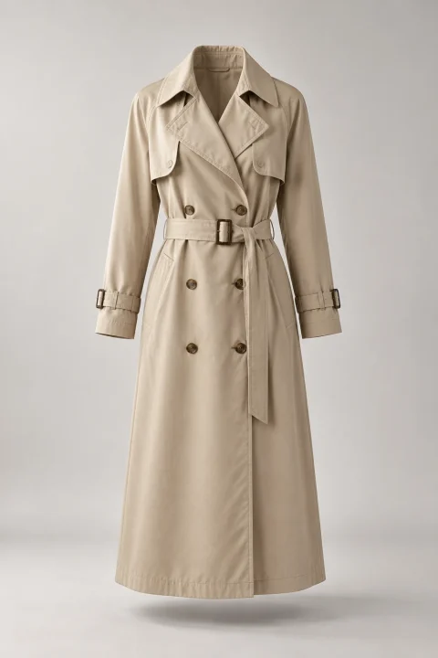 Lightweight Trench Coat in Sand