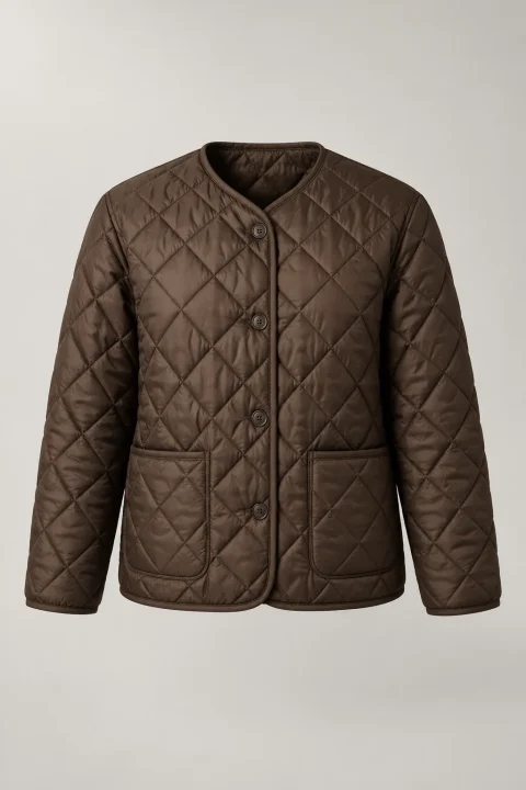 Quilted Liner Jacket in Cocoa